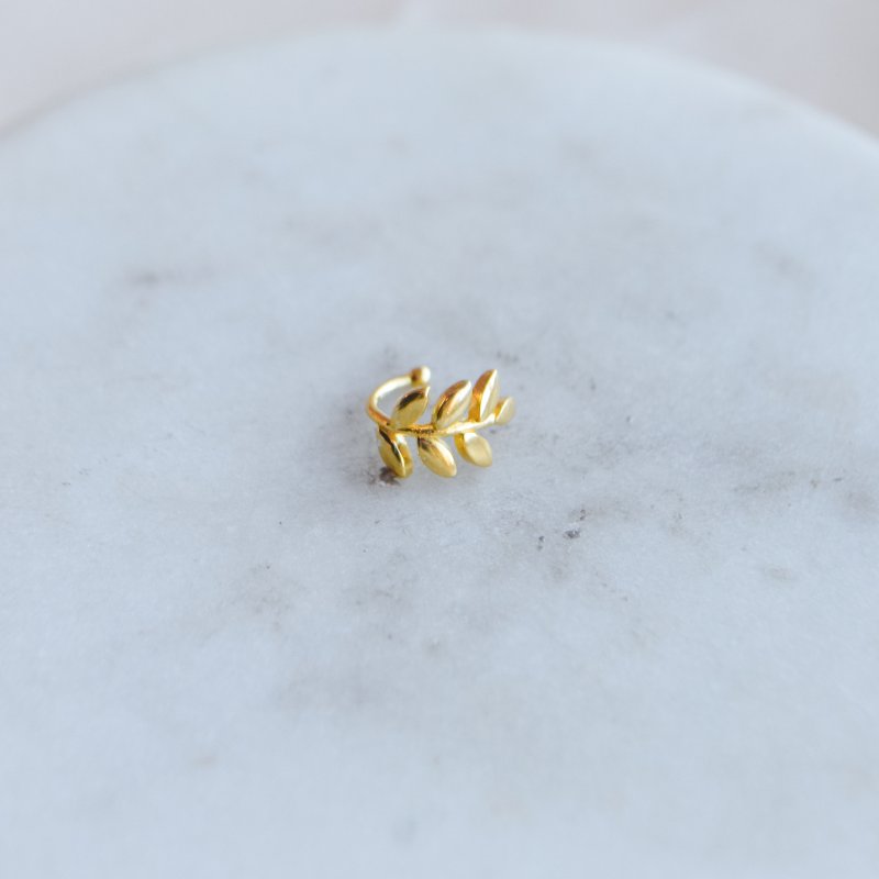"Bloom" gold-plated ear cuff