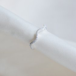 "Lake" s�lv ear climber med zirkonia sten