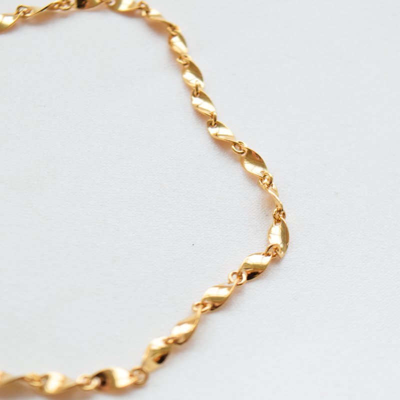 "Valli" twisted anklet in gold
