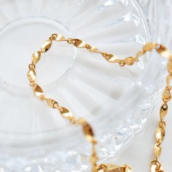 "Valli" twisted anklet in gold