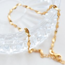 "Valli" twisted anklet in gold