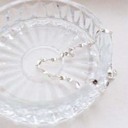 "Valli" twisted anklet in silver