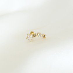"Astra" piercing med stjerner (1 stk.)