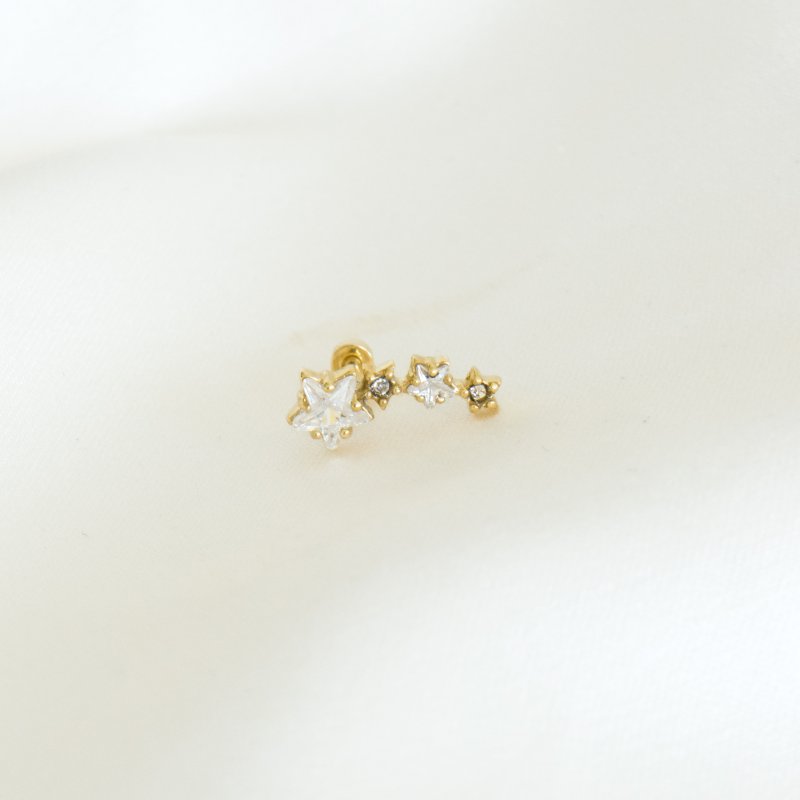"Astra" piercing med stjerner (1 stk.)