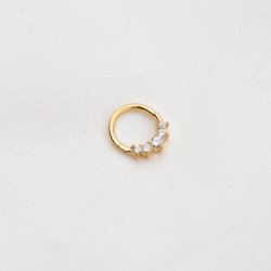 "Aly" piercing hoop med sten(1 stk.)