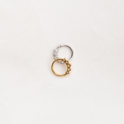"Aly" piercing hoop med sten(1 stk.)