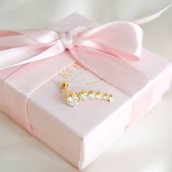 "Harlow" piercing med zirkonia bue