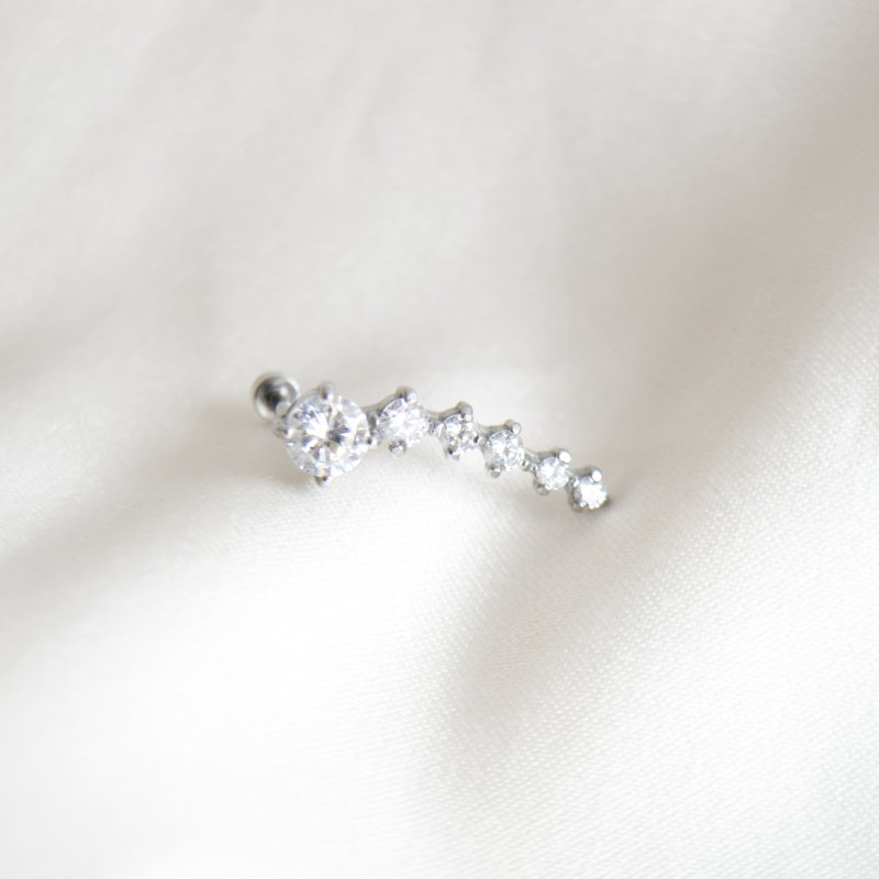 "Harlow" piercing med zirkonia bue