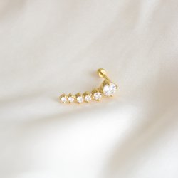 "Harlow" piercing med zirkonia bue