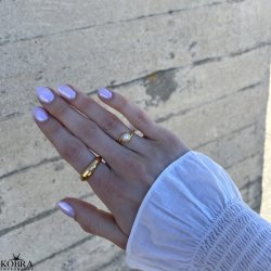 "Disko" chunky guld ring