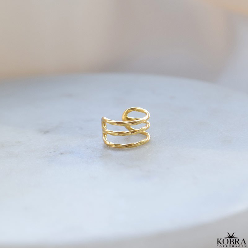  "Harris" 18k forgyldt earcuff   minimalistisk design