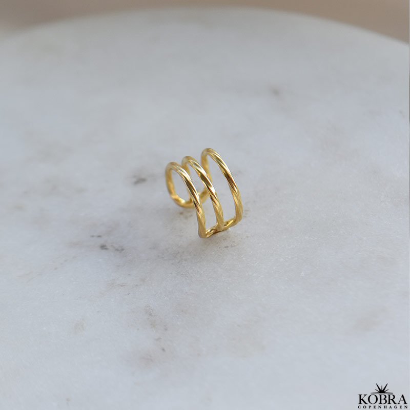  "Harris" 18k forgyldt earcuff   minimalistisk design