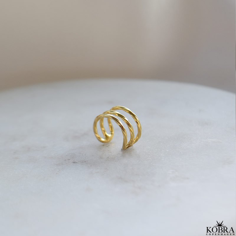  "Harris" 18k forgyldt earcuff   minimalistisk design