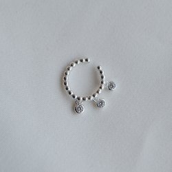 "Ellis" s�lv earcuff med hvide sten