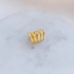 "Fay" earcuff i 18k forgylt sterlings�lv.