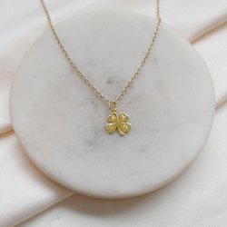 "Felicity" firkl�ver halskjede i gull med personlig gravering