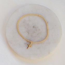 "Free" klassisk 18 karat gullbelagt kryssarmb�nd