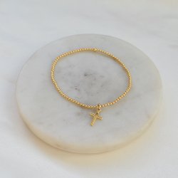 "Free" klassisk 18 karat gullbelagt kryssarmb�nd