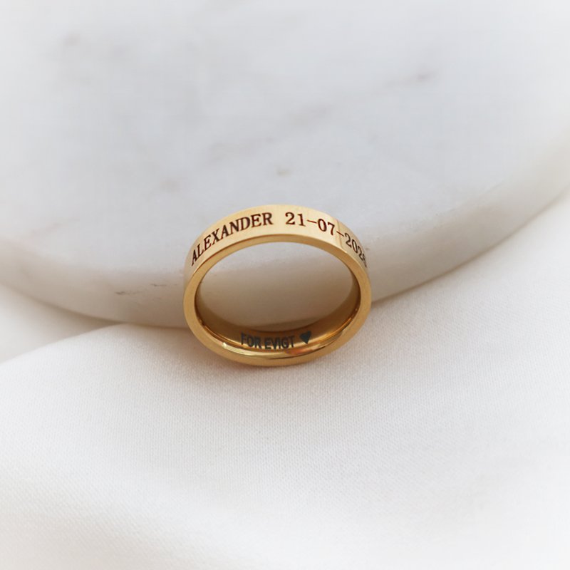 "Jules" Wide Gold-Plated Ring