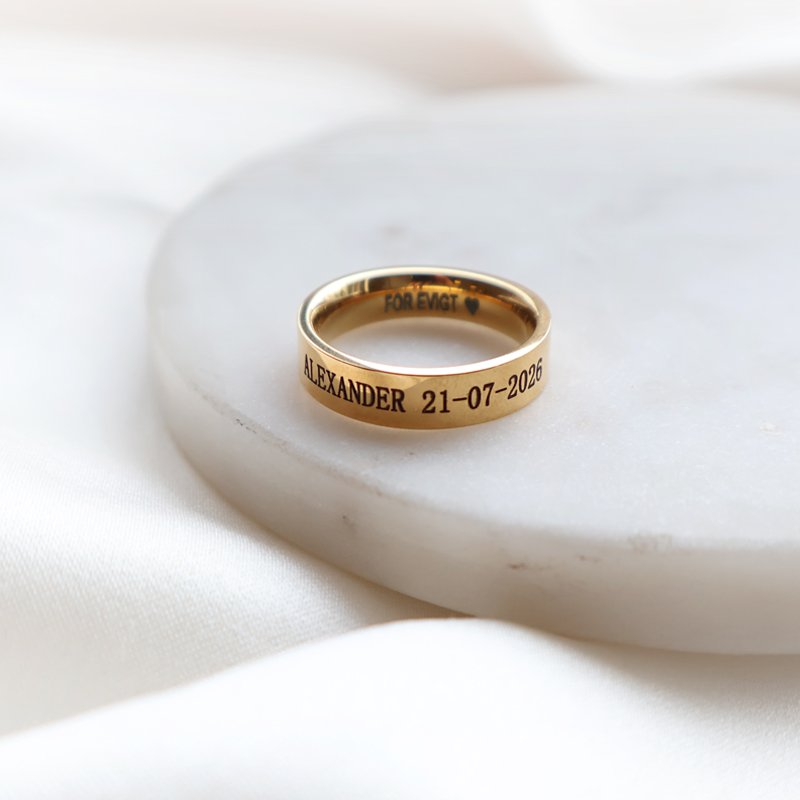 "Jules" Wide Gold-Plated Ring