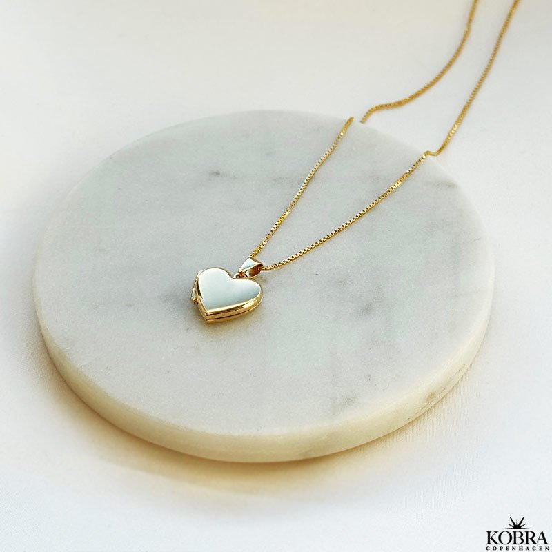 "Diana" heart gold locket 