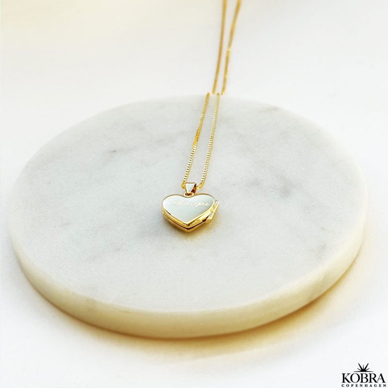 "Diana" heart gold locket 