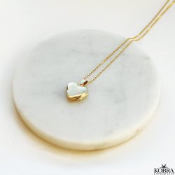 "Diana" heart gold locket 