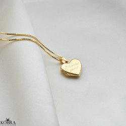 "Diana" heart gold locket 