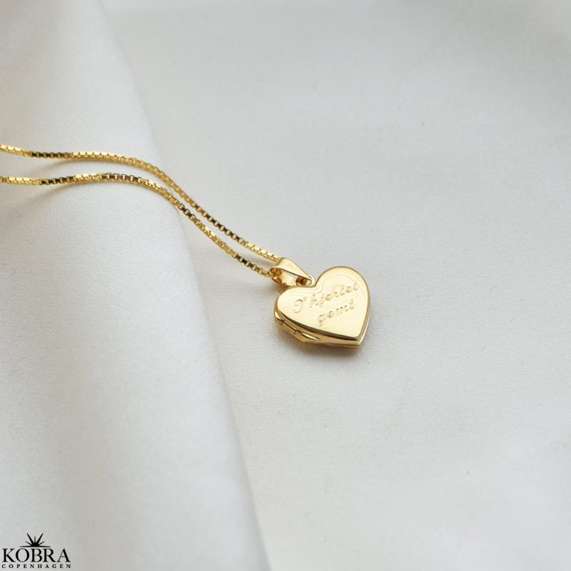 "Diana" heart gold locket 