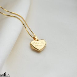 "Diana" heart gold locket 