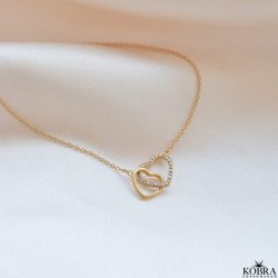 "Darling" heart necklace in gold