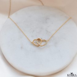 "Darling" heart necklace in gold