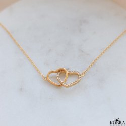 "Darling" heart necklace in gold