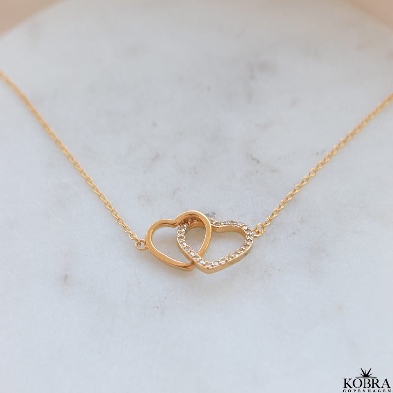 "Darling" heart necklace in gold