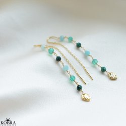 "September" 18 karat forgyldte smukke perle reringe