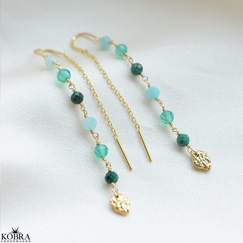 "September" 18 karat forgyldte smukke perle reringe