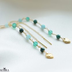 "September" 18 karat forgyldte smukke perle reringe