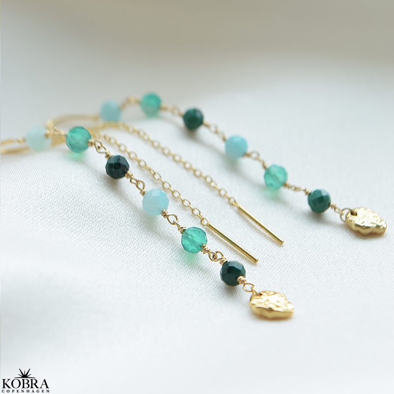 "September" 18 karat forgyldte smukke perle reringe