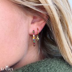 "Harlekin" guld hoop 1 stk.