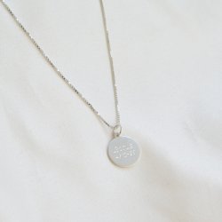 "Harmony" necklace in sterling silver with an amulet and personal engraving