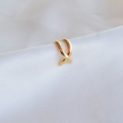 "Hayden" earcuff i 18k gullbelagt sterling s�lv