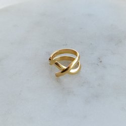 "Hayden" earcuff i 18k gullbelagt sterling s�lv