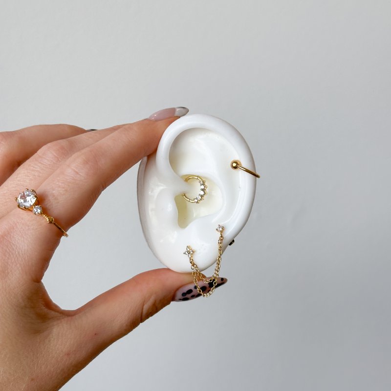 "Jay" 18 karat forgyldt earcuff