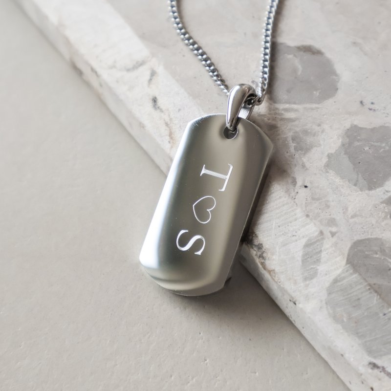 "Hector" dog tag in stainless steel with engraving