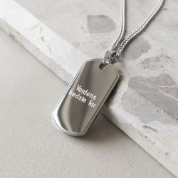 "Salem" dog tag in stainless steel with engraving