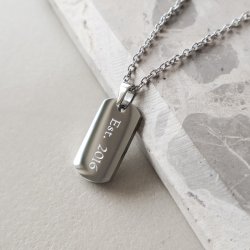 "Tyler" Stainless Steel Dog Tag with Your Engraving