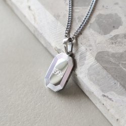 "Tarot" necklace in steel with engraving