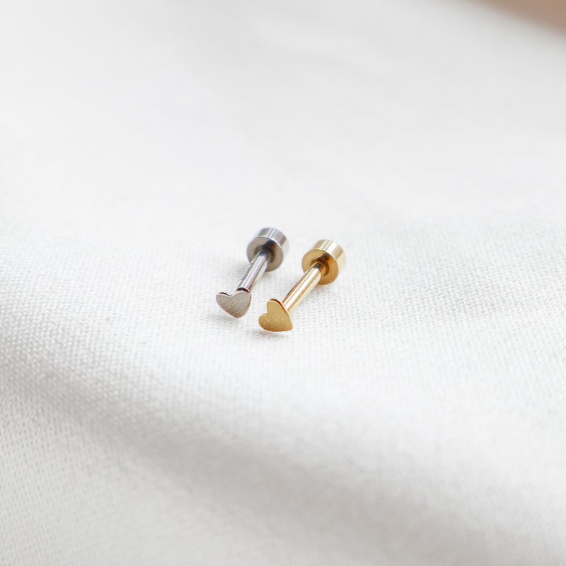 "Crushing" mini hjerte piercing