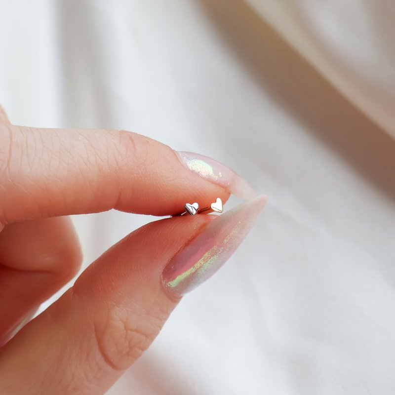 "Crushing" mini hjerte piercing