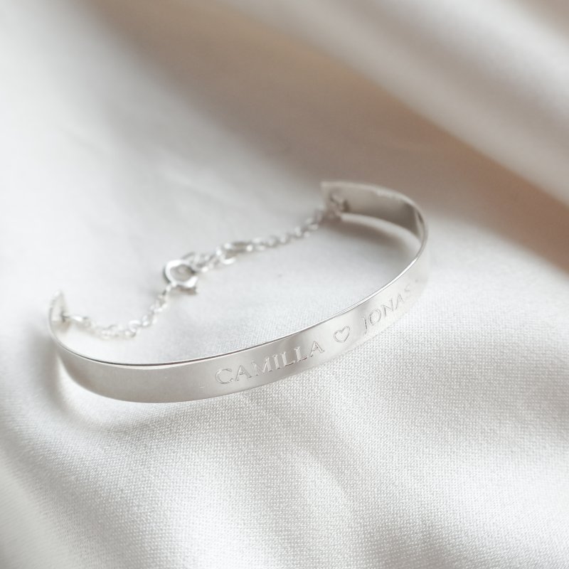 "Love Notes" Silverarmband med Personlig Gravyr